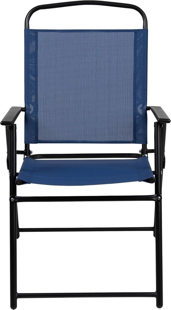 EMMA + OLIVER 6 Piece Brown Patio Garden Set with Umbrella Table and Set of 4 Folding Chairs - Wigtrends