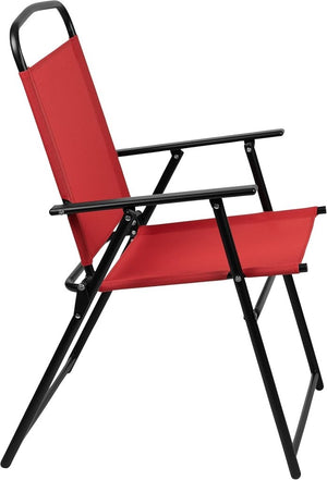 EMMA + OLIVER 6 Piece Brown Patio Garden Set with Umbrella Table and Set of 4 Folding Chairs - Wigtrends