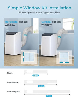 EUHOMY 8,000 BTU Portable Air Conditioners, 4 - in - 1 Portable AC Unit Up to 350 Sq.Ft, 4 Modes Quiet Air Conditioner with Remote Control, Cool, Fan, Dehumidifier, 24H Timer, Bedroom, Office, Apartments - Wigtrends