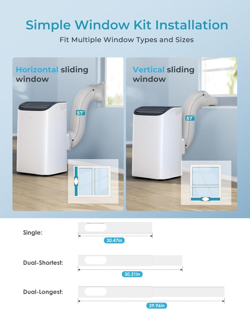 EUHOMY 8,000 BTU Portable Air Conditioners, 4 - in - 1 Portable AC Unit Up to 350 Sq.Ft, 4 Modes Quiet Air Conditioner with Remote Control, Cool, Fan, Dehumidifier, 24H Timer, Bedroom, Office, Apartments - Wigtrends