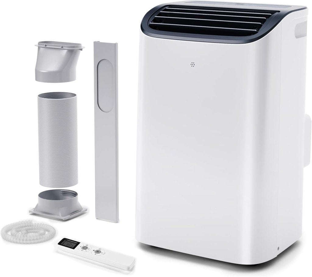 EUHOMY 8,000 BTU Portable Air Conditioners, 4 - in - 1 Portable AC Unit Up to 350 Sq.Ft, 4 Modes Quiet Air Conditioner with Remote Control, Cool, Fan, Dehumidifier, 24H Timer, Bedroom, Office, Apartments - Wigtrends