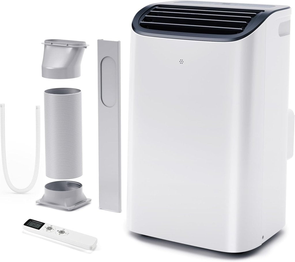 EUHOMY 8,000 BTU Portable Air Conditioners, 4 - in - 1 Portable AC Unit Up to 350 Sq.Ft, 4 Modes Quiet Air Conditioner with Remote Control, Cool, Fan, Dehumidifier, 24H Timer, Bedroom, Office, Apartments - Wigtrends