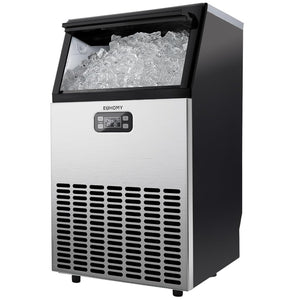 EUHOMY Commercial Ice Maker Machine, 100lbs/24H Stainless Steel Under Counter ice Machine with 33lbs Ice Storage Capacity, Freestanding Ice Maker. - Wigtrends