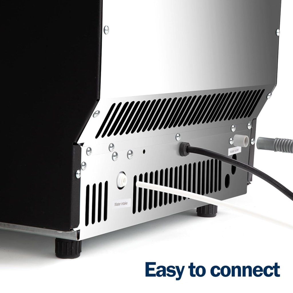 EUHOMY Commercial Ice Maker Machine, 100lbs/24H Stainless Steel Under Counter ice Machine with 33lbs Ice Storage Capacity, Freestanding Ice Maker. - Wigtrends