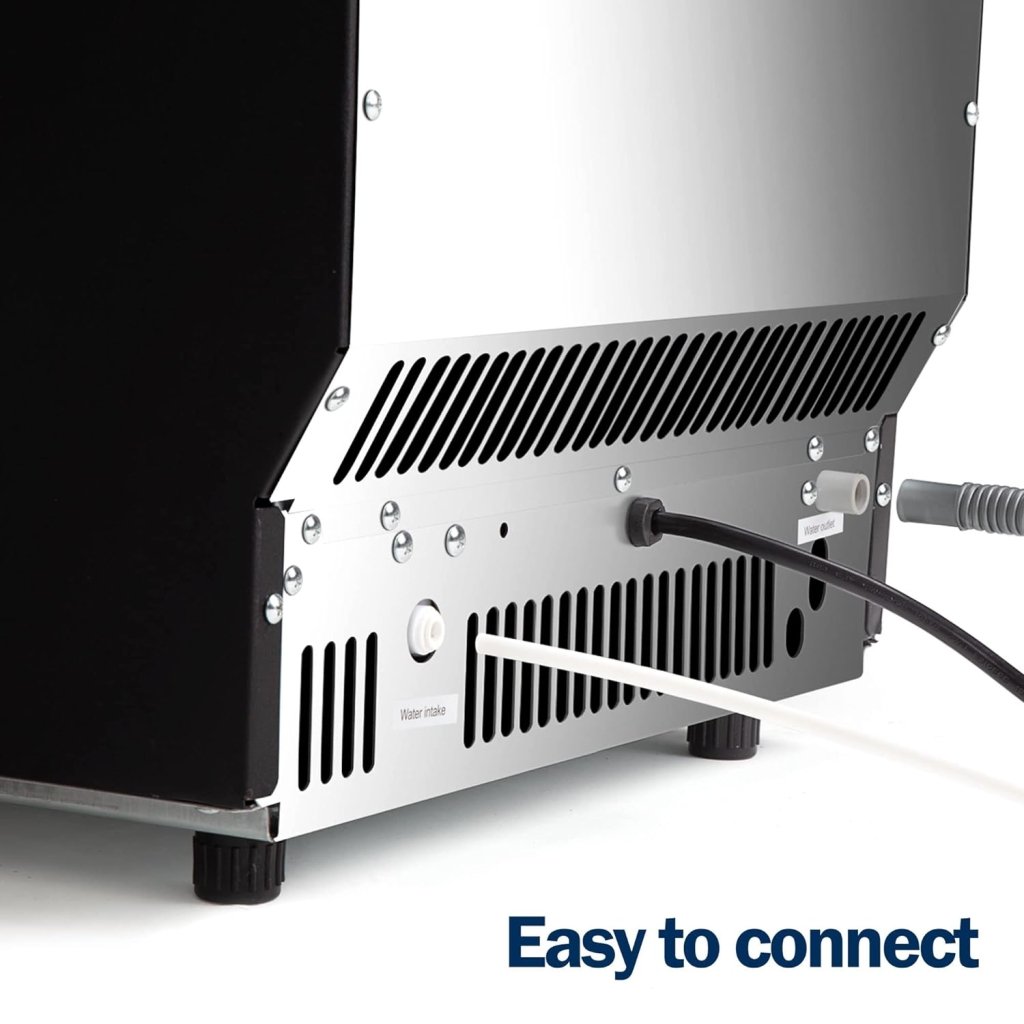 EUHOMY Commercial Ice Maker Machine, 100lbs/24H Stainless Steel Under Counter ice Machine with 33lbs Ice Storage Capacity, Freestanding Ice Maker. - Wigtrends