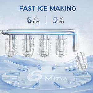 EUHOMY Nugget Ice Maker Countertop, Ready in 8 Mins, 35lbs/24H, Self - Cleaning, Portable Ice Makers Machine with Ice Scoop & Basket, Sonic Ice Maker with Chewable Pellet Ice for Home/Party/RV/Camping - Wigtrends