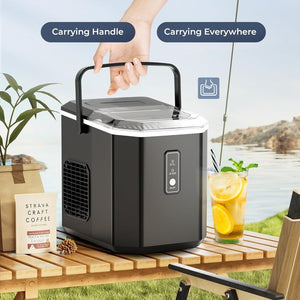 EUHOMY Nugget Ice Maker Countertop, Ready in 8 Mins, 35lbs/24H, Self - Cleaning, Portable Ice Makers Machine with Ice Scoop & Basket, Sonic Ice Maker with Chewable Pellet Ice for Home/Party/RV/Camping - Wigtrends