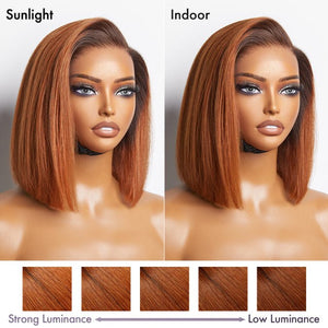 Ginger Ombre Straight Bob Wigs for Summer - Wigtrends