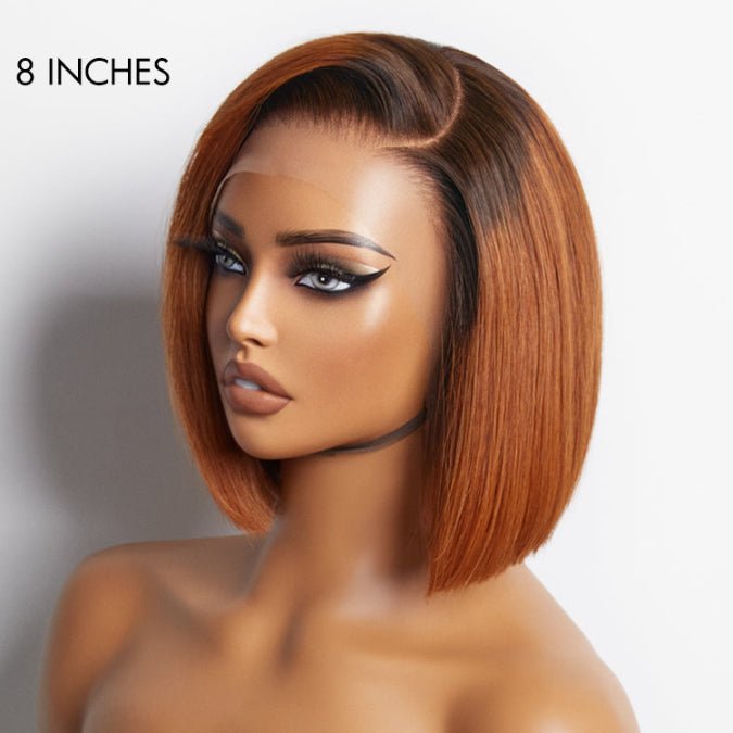 Ginger Ombre Straight Bob Wigs for Summer - Wigtrends