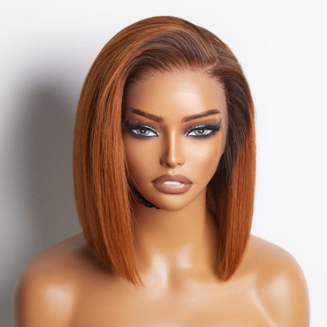 Ginger Ombre Straight Bob Wigs for Summer - Wigtrends