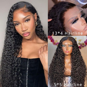 Glueless 5x5 HD Lace Closure Wig Pre Plucked Curly Hair Human Hair Wig - Wigtrends