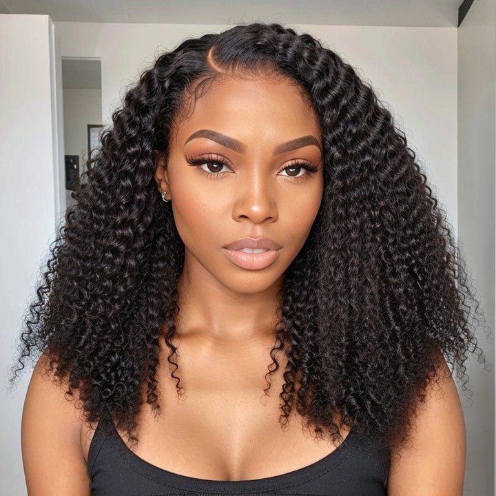 Glueless Closure HD Lace Kinky Curly Wigs Human Hair Lightweight And Solid - Wigtrends