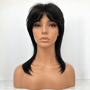 Glueless Pixie Cut 5x5 Lace Closure Wigs Short Straight Bob Wigs With Bangs for Black Women - Wigtrends