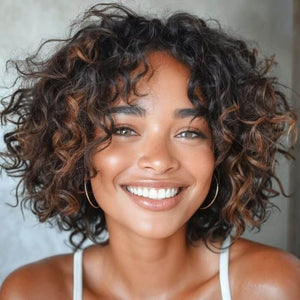 Glueless Short Pixie Cut Curly Bob Wig - Wigtrends