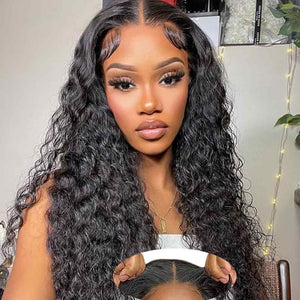 Glueless Wigs Human Hair Pre Plucked Pre Cut Lace Front Wigs for Black Women Human Hair Curly Wig (14 Inch) - Wigtrends