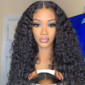 Glueless Wigs Human Hair Pre Plucked Pre Cut Lace Front Wigs for Black Women Human Hair Curly Wig (14 Inch) - Wigtrends