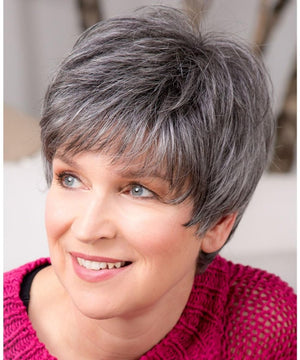 Grey Curly Bob Wigs for Women Short Wavy Silver Wig Old Lady Synthetic Wig - Wigtrends