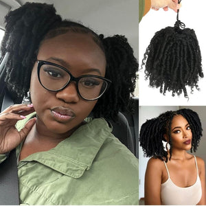 Grey Drawstring Ponytail Salt and Pepper Pony Tails Hair Extensions for Black Women 18inch Synthetic Curly Ponytails Extension Clip in on Hair Pieces for Women - Wigtrends