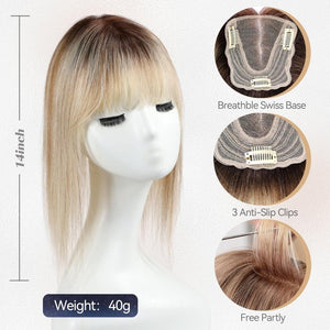 Hair Piece Wigs for Women Real Human Hair Swiss Lace Base Hand - Wigtrends