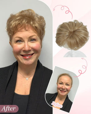 Hair Topper Short Pixie Cut Pieces for Women with Thinning Human Hair Wigs - Wigtrends