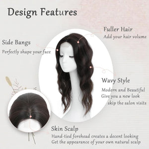 Hair Topper with Bangs Hair Clip 360° 3D Cover Hair Toppers Hair Pieces for Women with Thinning Hair - Wigtrends