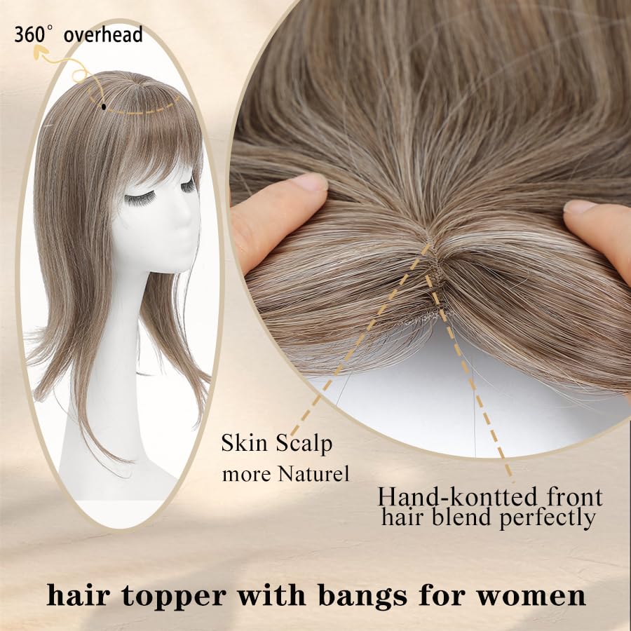 Hair Toppers for Women with Bang Hair Clip with Thinning Hair Wigs Hair Piece - Wigtrends