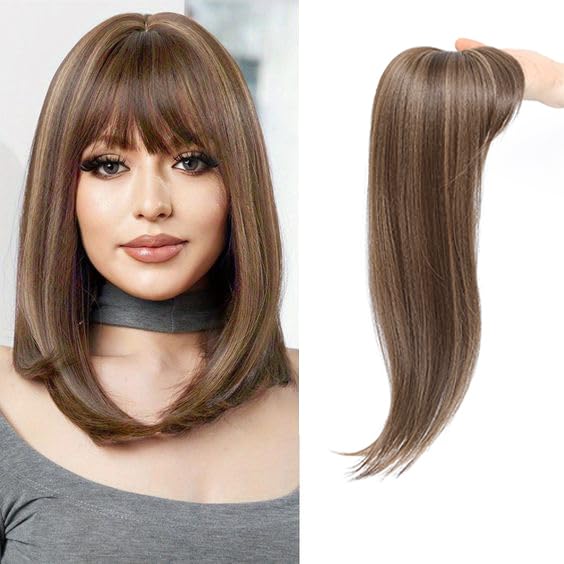 Hair Toppers for Women with Bang Hair Clip with Thinning Hair Wigs Hair Piece - Wigtrends