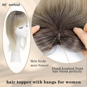 Hair Toppers for Women with Bang Hair Clip with Thinning Hair Wigs Hair Piece - Wigtrends