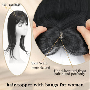 Hair Toppers for Women with Bang Hair Clip with Thinning Hair Wigs Hair Piece - Wigtrends