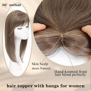 Hair Toppers for Women with Bang Hair Clip with Thinning Hair Wigs Hair Piece - Wigtrends