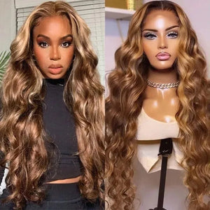 Honey Blonde Wave Wig 13x4 HD Lace Front Human Hair Wigs - Wigtrends