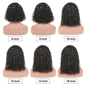 HOT SALE Bob HD Lace Black Wig Curly/Straight Human Hair Wigs - Wigtrends