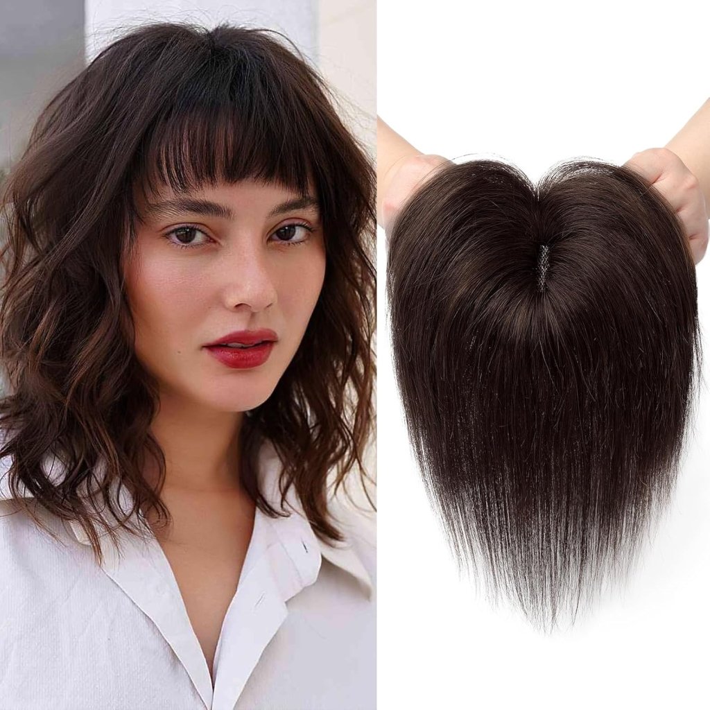 Human Hair wigs Pieces 6 Inch Hair Toppers Top Hair Extensions - Wigtrends