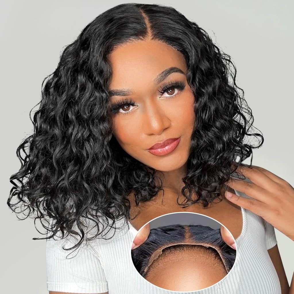 Human Hair Wigs Short Curly Bob 4x4 Lace Front Wigs Closure Glueless Wig - Wigtrends