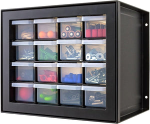 IRIS USA Screw Tool Organizer Small Parts Cabinet Chest, 44 - Drawer Hardware Electronics Nuts Bolts Storage Drawers Organization Toolbox Garage Craft Business Teacher Beads Scrapbook Art Hobby - Black - Wigtrends