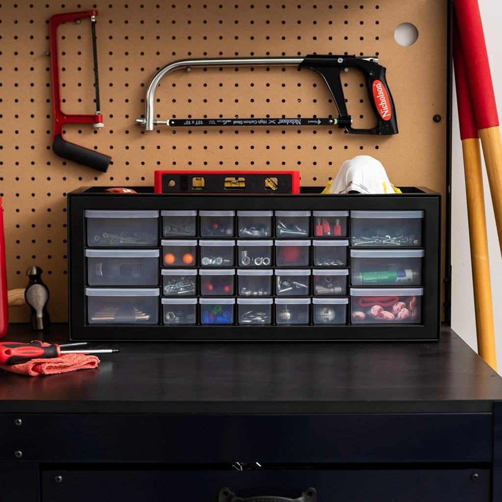 IRIS USA Screw Tool Organizer Small Parts Cabinet Chest, 44 - Drawer Hardware Electronics Nuts Bolts Storage Drawers Organization Toolbox Garage Craft Business Teacher Beads Scrapbook Art Hobby - Black - Wigtrends