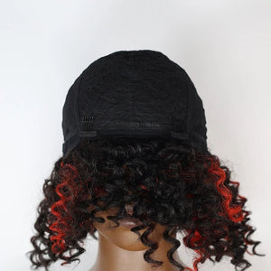 Kinky Curly Wig Synthetic Short Hair Lace Front Wig - Wigtrends