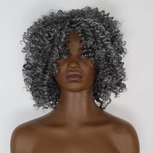 Kinky Curly Wig Synthetic Short Hair Lace Front Wig - Wigtrends