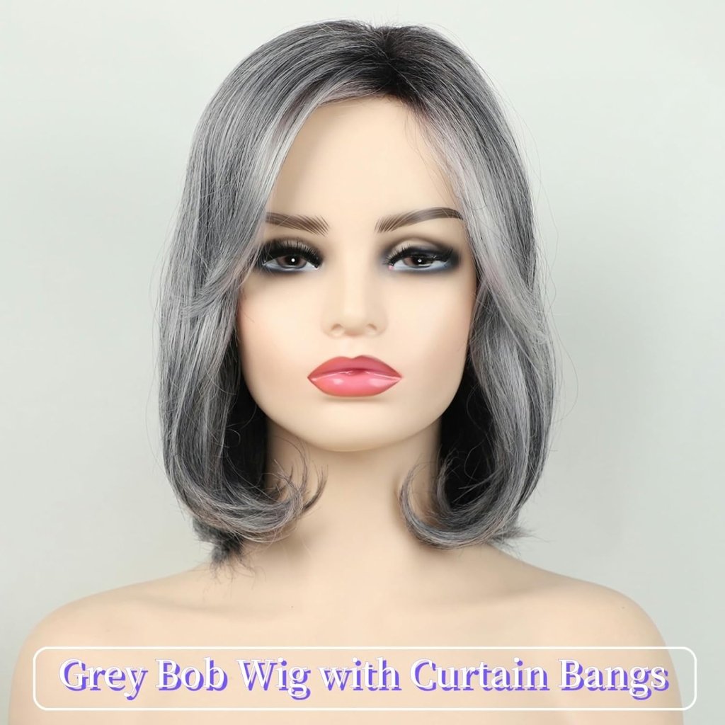 Layered Blonde Bob Wigs for White Women with Bangs Straight Short Hair Wig human hair wigs - Wigtrends