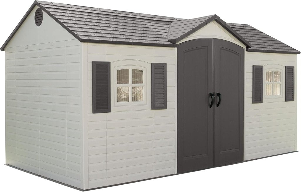 Lifetime 6446 Outdoor Storage Shed, 8 x 15 Foot, Desert Sand - Wigtrends