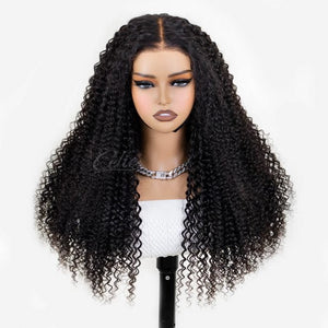 Long Curly Wave Human Hair Wig Top Level - Wigtrends