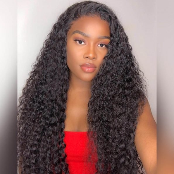 Long Curly Wave Human Hair Wig Top Level - Wigtrends