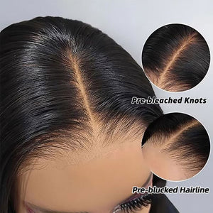 Long Natural Wavy 5x5 HD Lace Closure Wig Human Hair Bob Wigs - Wigtrends