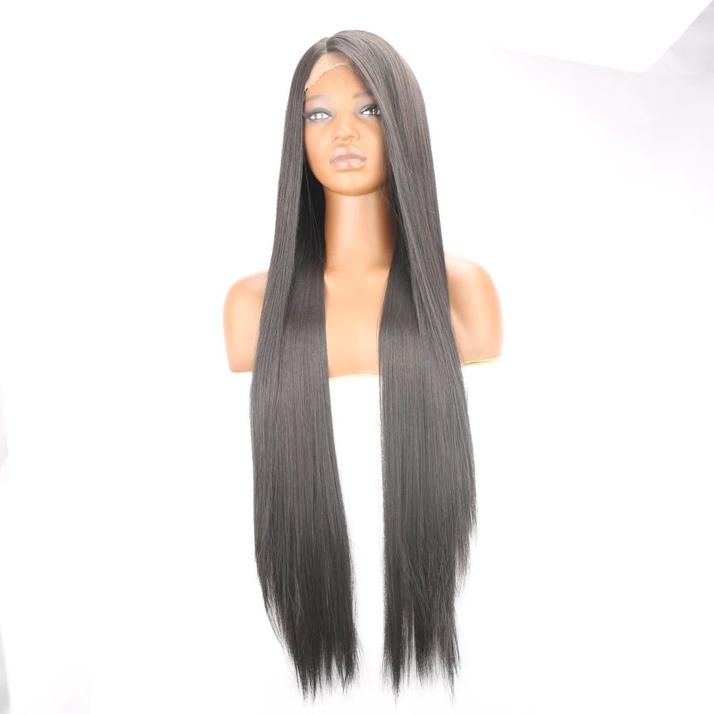 Long Straight Blonde Synthetic Lace Front Wig - Wigtrends