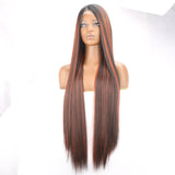 Long Straight Blonde Synthetic Lace Front Wig - Wigtrends