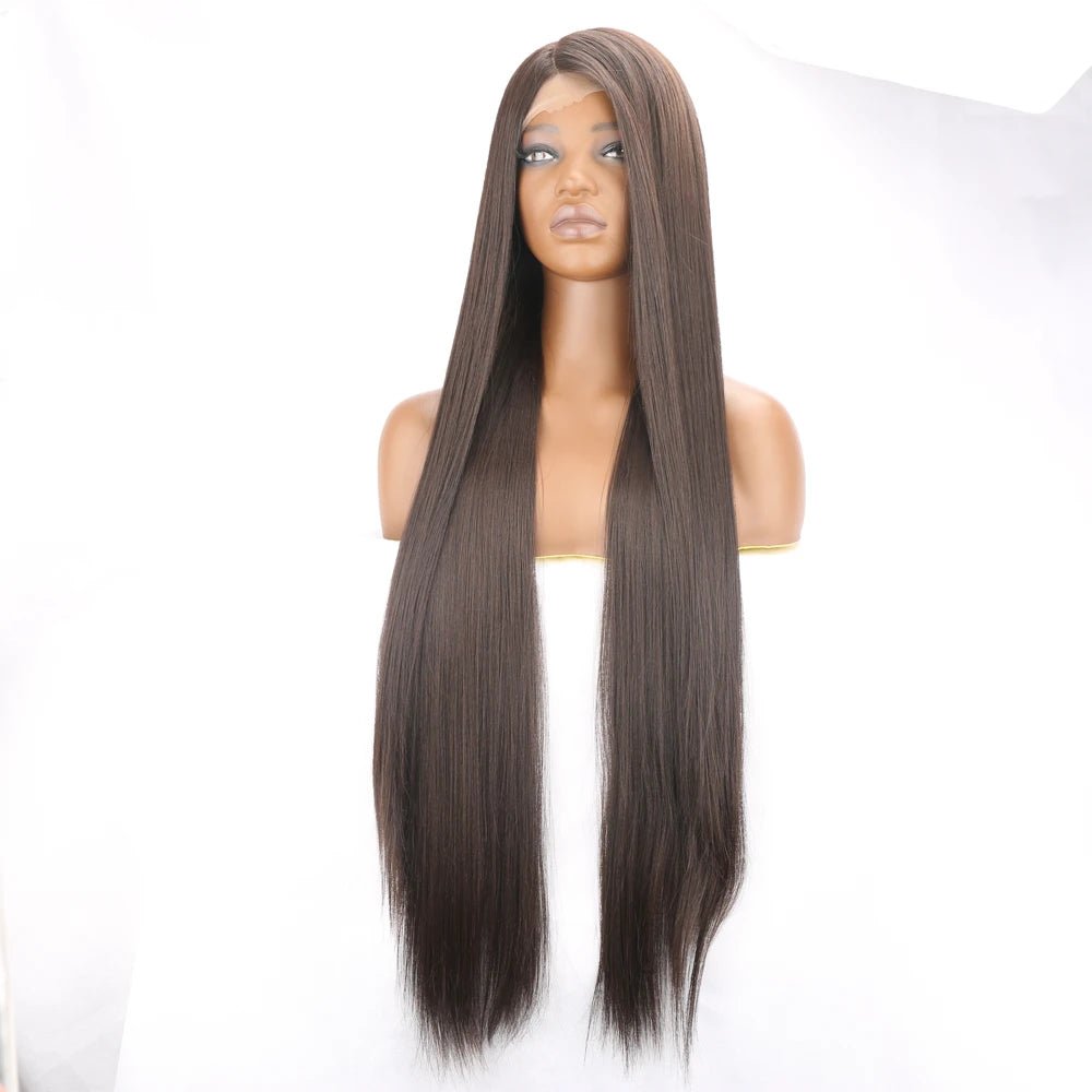 Long Straight Blonde Synthetic Lace Front Wig - Wigtrends