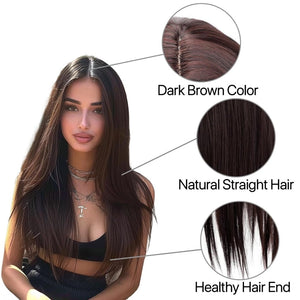 Long Straight Wig Human Hair HD Lace Wig Cosplay Wig for Women - Wigtrends