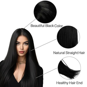 Long Straight Wig Human Hair HD Lace Wig Cosplay Wig for Women - Wigtrends