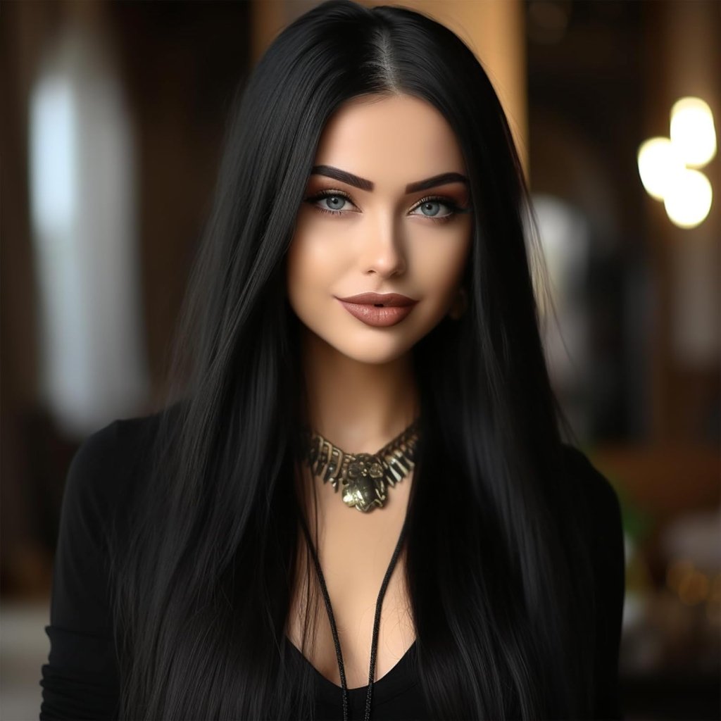 Long Straight Wig Human Hair HD Lace Wig Cosplay Wig for Women - Wigtrends