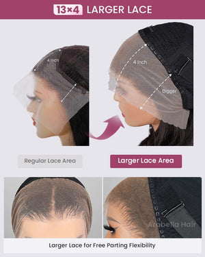 Natural Black Wave Human Hair HD Lace Front Wigs - Wigtrends